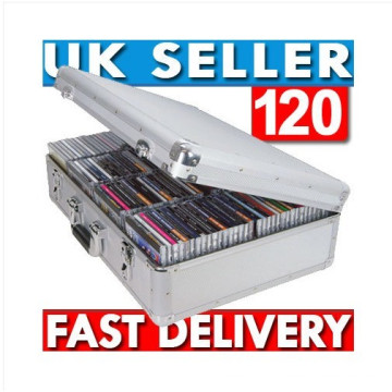 New Aluminium 120 CD DVD DJ Flight Storage Case